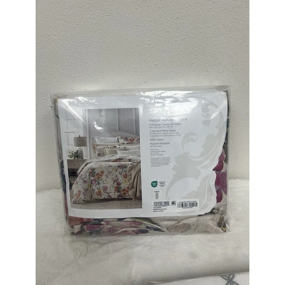 Sky Harper Autumnal Floral FULL / QUEEN 3 Piece Duvet Cover Set New